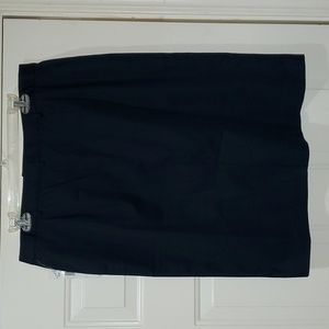 Nine West Straight Navy Blue Stretch Skirt
